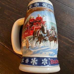 Budweiser 1995 Anheuser-Busch "Lighting the Way Home" Holiday Stein Beer Mug